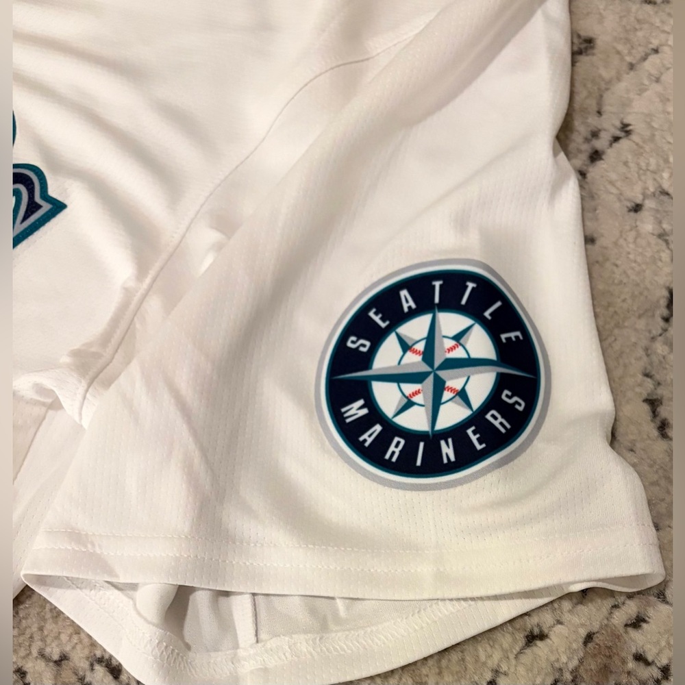 Nike Authentic Seattle Mariners Cal Raleigh #29 White MLB Jersey Men’s Sz: L - Picture 7 of 9